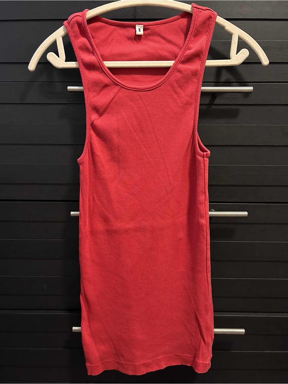 Elwood Red Ribbed Tank Top